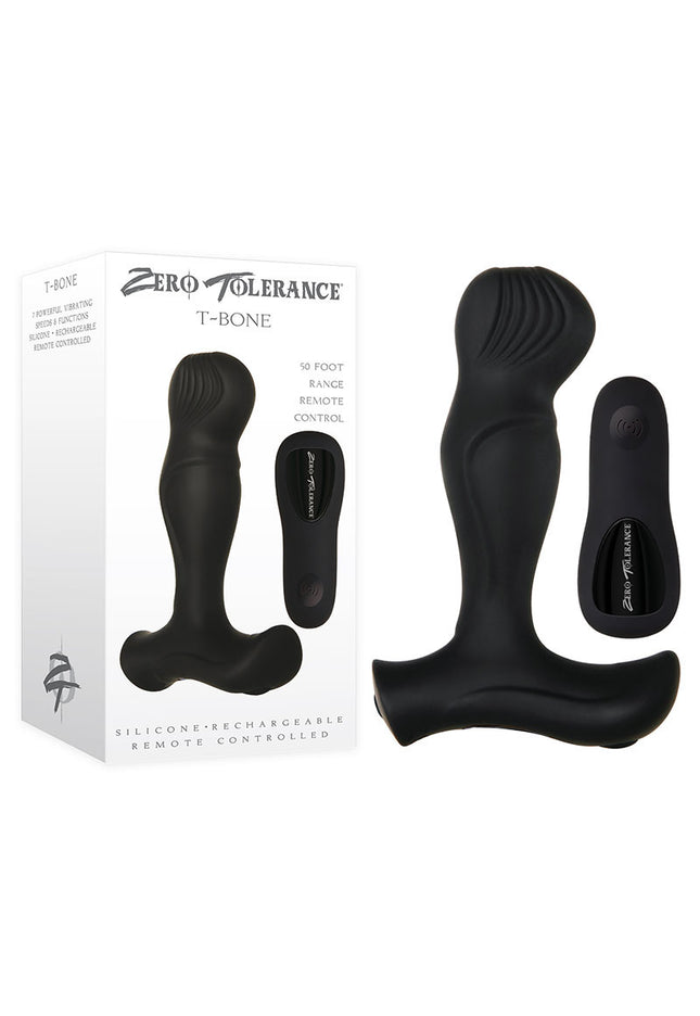 Zero Tolerance T-Bone - Black USB Rechargeable Vibrating Prostate Massager