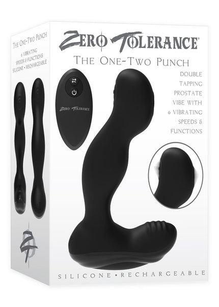 Zero Tolerance The One-Two Punch - Black USB Rechargeable Prostate Massager