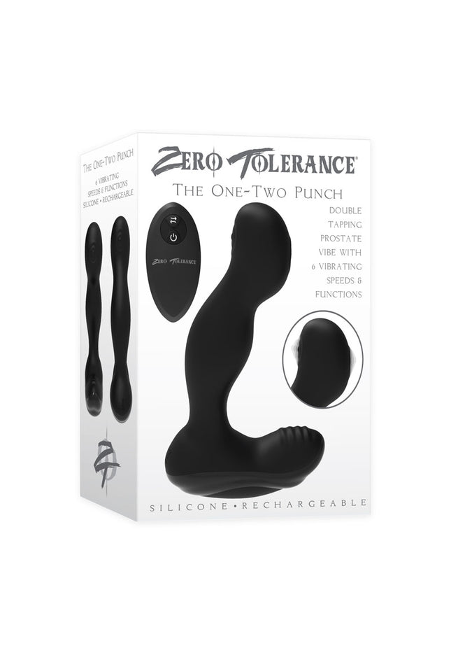 Zero Tolerance The One-Two Punch - Black USB Rechargeable Prostate Massager