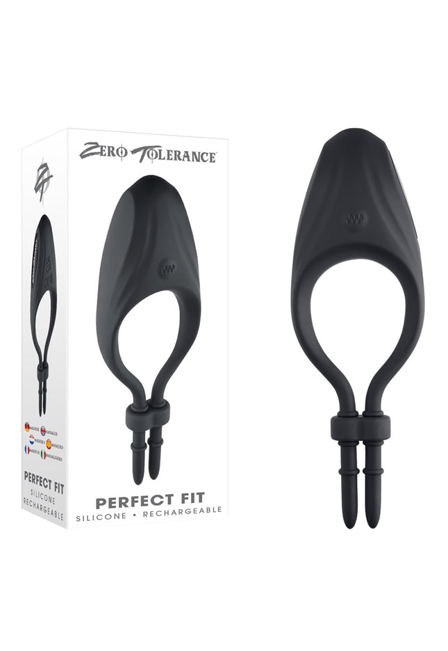 Zero Tolerance PERFECT FIT - Black USB Rechargeable Vibrating Lasso Cock Ring