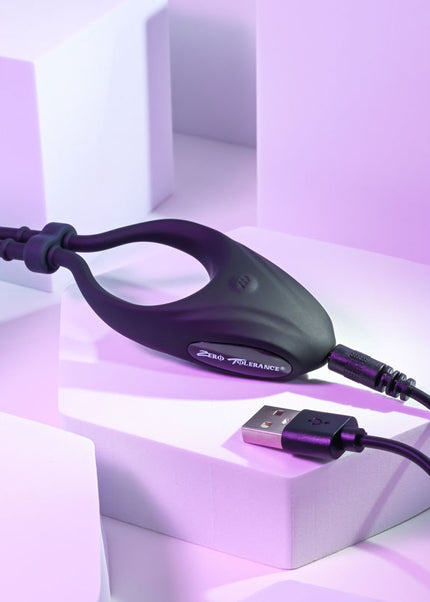 Zero Tolerance PERFECT FIT - Black USB Rechargeable Vibrating Lasso Cock Ring