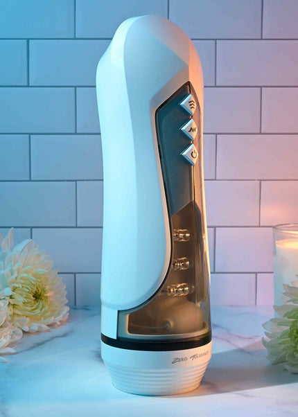 Zero Tolerance STROKING BUDDY - White USB Rechargeable Vibrating & Thrusting Stroker
