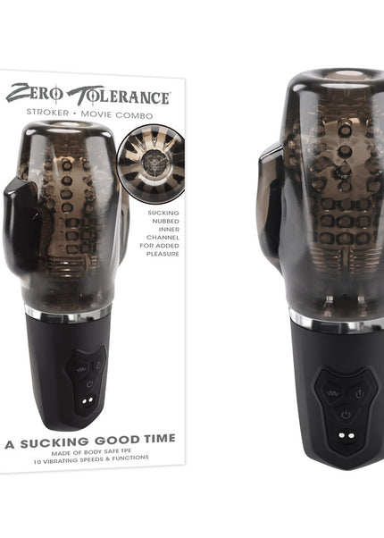 Zero Tolerance A SUCKING GOOD TIME - USB Rechargeable Sucking & Vibrating Stroker
