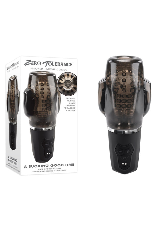 Zero Tolerance A SUCKING GOOD TIME - USB Rechargeable Sucking & Vibrating Stroker