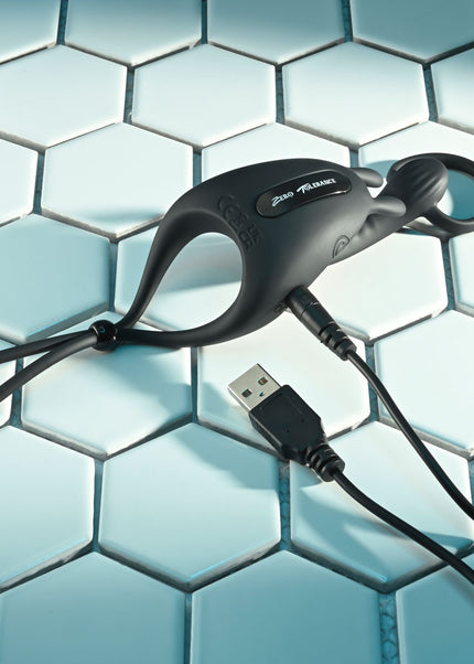 Zero Tolerance SADDLE UP - Black USB Rechargeable Vibrating Cock & Ball Rings