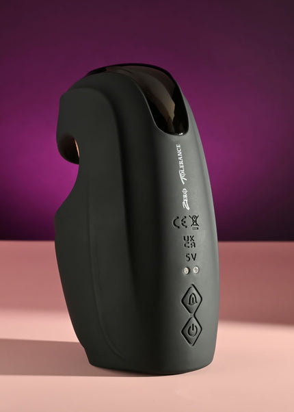 Zero Tolerance LICK THE TIP - Black USB Rechargeable Vibrating & Flicking Masturbator