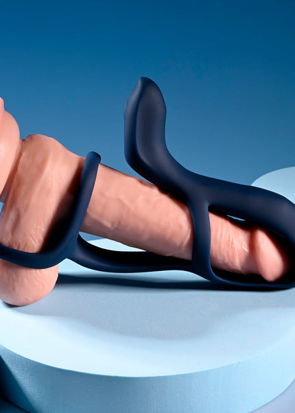 Zero Tolerance BIG TIME - Navy Blue USB Rechargeable Vibrating Penis Sleeve with Wireless Remote