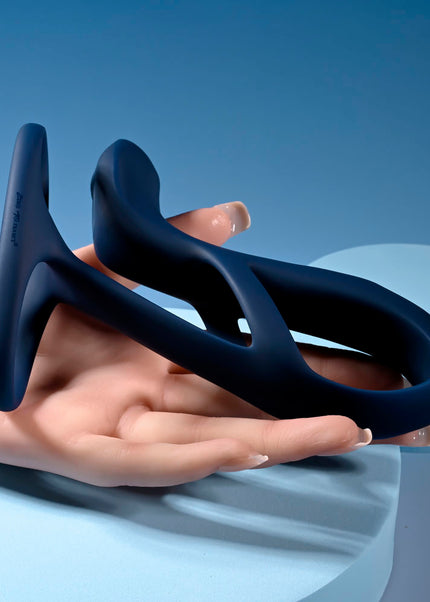 Zero Tolerance BIG TIME - Navy Blue USB Rechargeable Vibrating Penis Sleeve with Wireless Remote