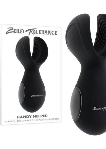 Zero Tolerance HANDY HELPER - Black USB Rechargeable Vibrating Stroker
