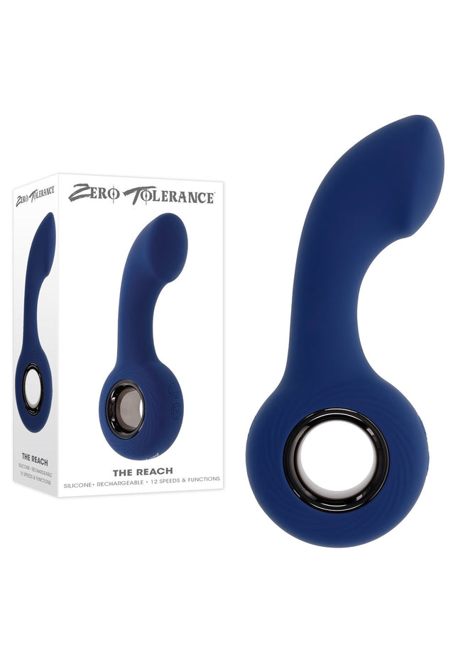 Zero Tolerance THE REACH - Blue 13.8 cm USB Rechargeable Vibrating Anal Plug