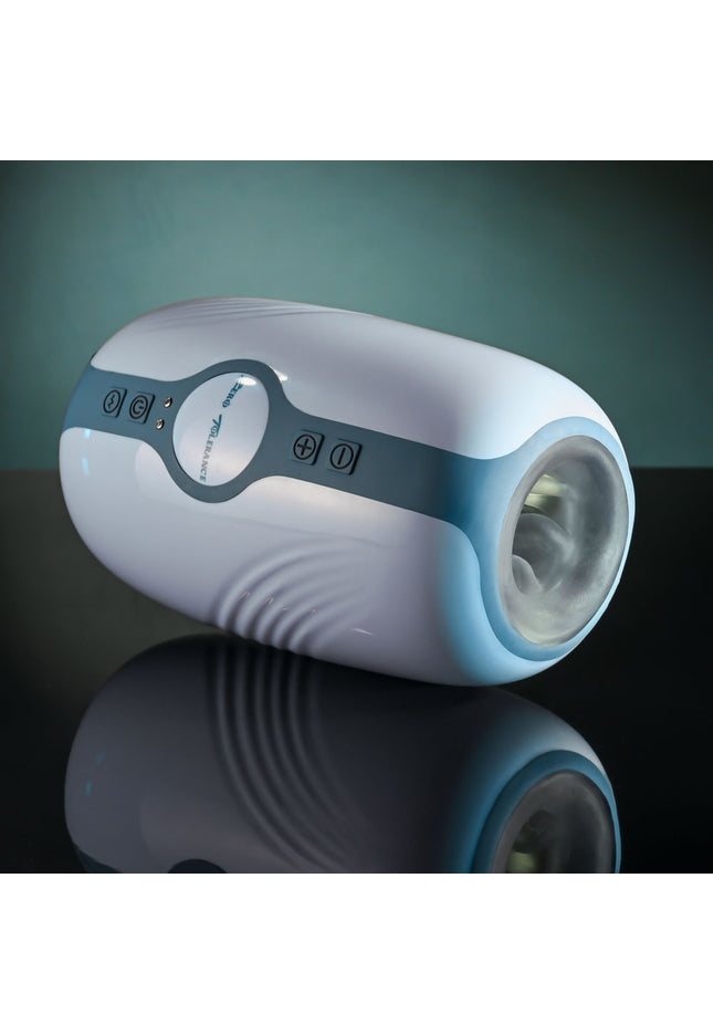 Zero Tolerance TOUCHDOWN - White 15 cm USB Rechargeable Vibrating & Tightening Stroker