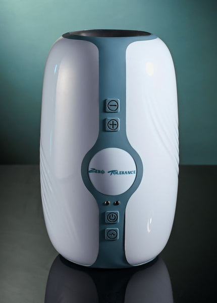 Zero Tolerance TOUCHDOWN - White 15 cm USB Rechargeable Vibrating & Tightening Stroker