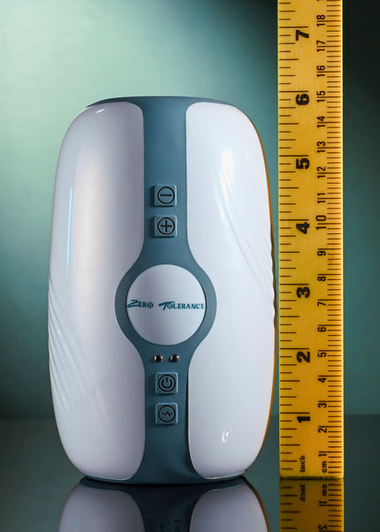 Zero Tolerance TOUCHDOWN - White 15 cm USB Rechargeable Vibrating & Tightening Stroker
