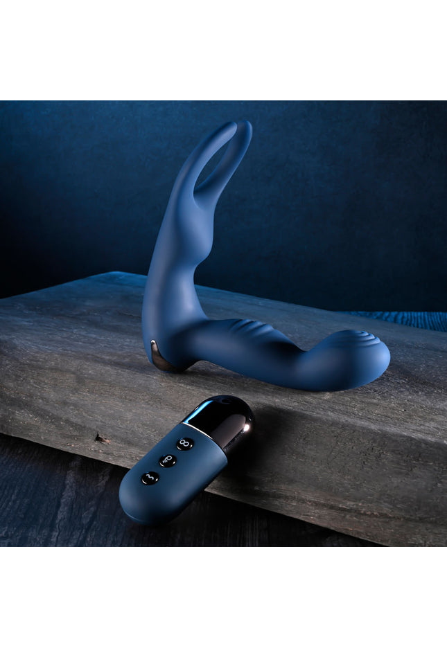 Zero Tolerance BY ALL MEANS - Blue 13.4 cm USB Rechargeable Prostate Massager with Cock Ring