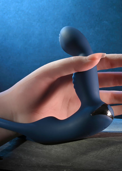 Zero Tolerance BY ALL MEANS - Blue 13.4 cm USB Rechargeable Prostate Massager with Cock Ring