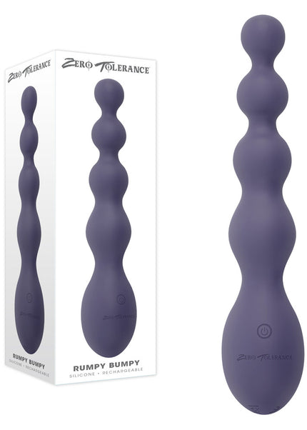 Zero Tolerance RUMPY BUMPY - Purple 17.5 cm USB Rechargeable Vibrating Anal Beads