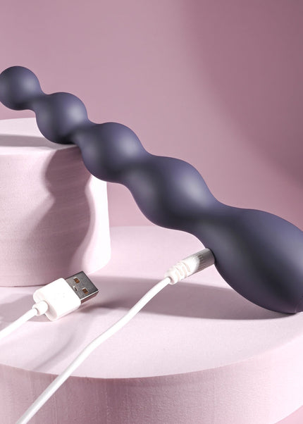 Zero Tolerance RUMPY BUMPY - Purple 17.5 cm USB Rechargeable Vibrating Anal Beads