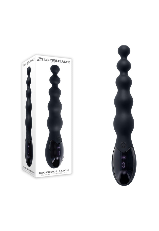 Zero Tolerance BACKDOOR BATON - Black 24 cm USB Rechargeable Vibrating Anal Beads