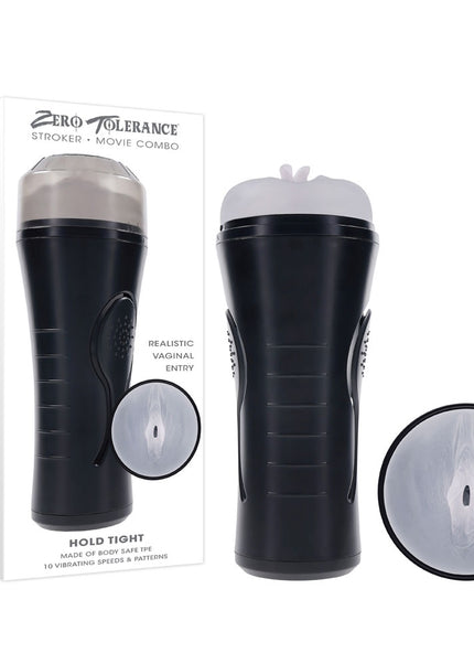 Zero Tolerance HOLD TIGHT - Clear USB Rechargeable Vibrating Vagina Stroker