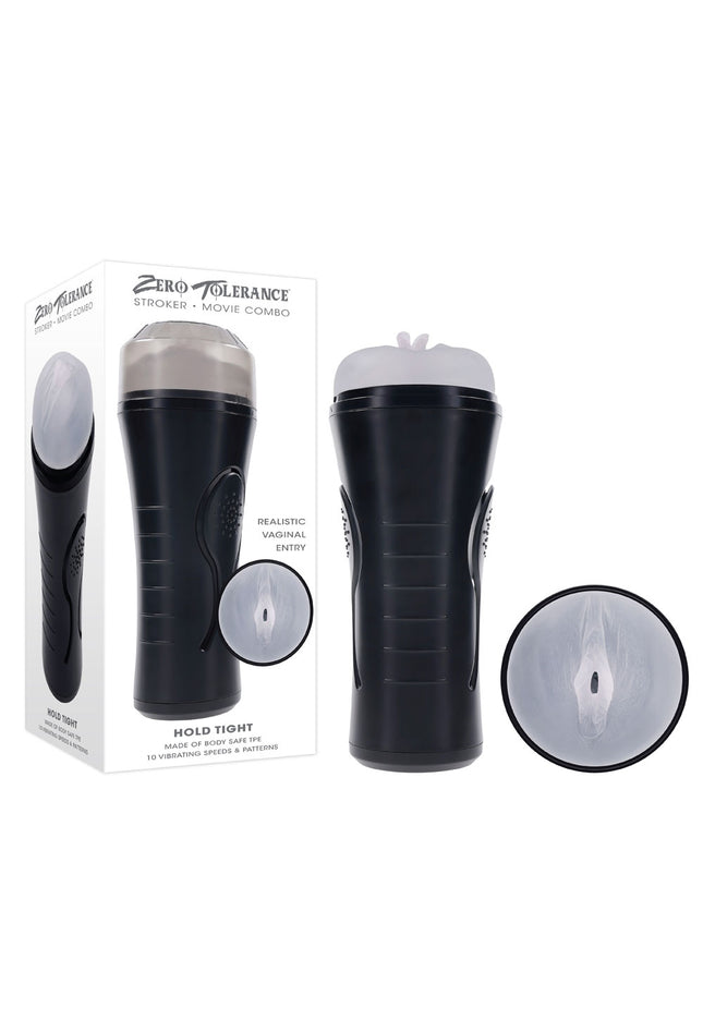 Zero Tolerance HOLD TIGHT - Clear USB Rechargeable Vibrating Vagina Stroker