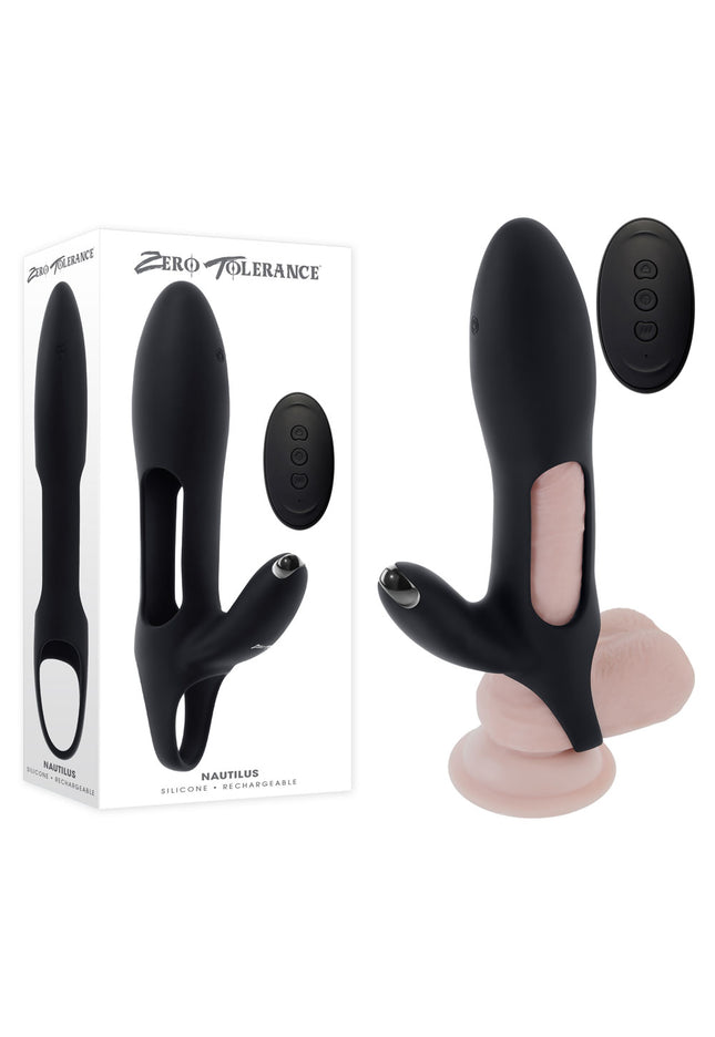Zero Tolerance NAUTILUS - Black USB Rechargeable Vibrating Penis Extender Sleeve