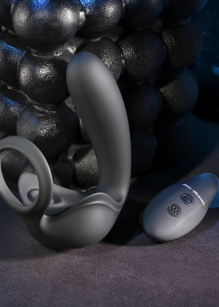 Zero Tolerance BALLIN OUT - Black USB Rechargeable Prostate Massager with Cock Ring and Wireless Remote