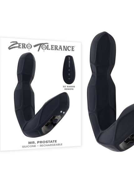 Zero Tolerance MR PROSTATE - Black 12.6 cm USB Rechargeable Prostate Massager with Wireless Remote
