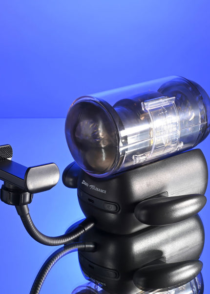 Zero Tolerance HOLD ME TIGHT - Black USB Rechargeable Vibrating Auto Stroker with Phone Holder