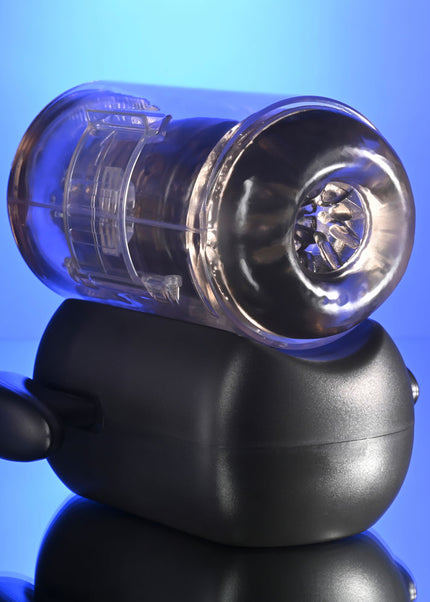 Zero Tolerance HOLD ME TIGHT - Black USB Rechargeable Vibrating Auto Stroker with Phone Holder