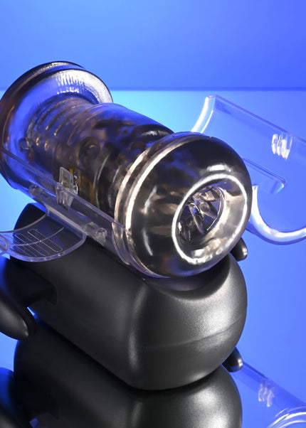 Zero Tolerance HOLD ME TIGHT - Black USB Rechargeable Vibrating Auto Stroker with Phone Holder