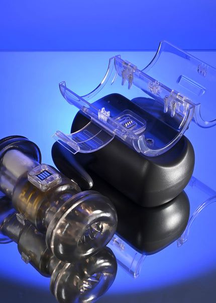 Zero Tolerance HOLD ME TIGHT - Black USB Rechargeable Vibrating Auto Stroker with Phone Holder