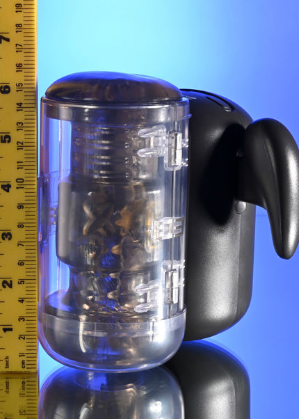 Zero Tolerance HOLD ME TIGHT - Black USB Rechargeable Vibrating Auto Stroker with Phone Holder