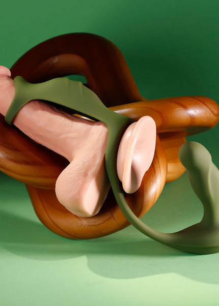 Zero Tolerance PROSTATE POWER PACK - Green USB Rechargeable Vibrating Prostate Massager with Cock Ring Harness