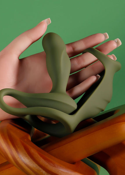 Zero Tolerance PROSTATE POWER PACK - Green USB Rechargeable Vibrating Prostate Massager with Cock Ring Harness