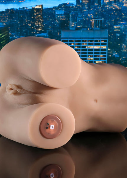 Zero Tolerance ROCK MY WORLD - Flesh USB Rechargeable Doggy Style Thrusting Mini Torso Masturbator