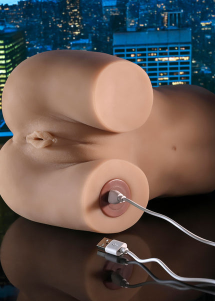 Zero Tolerance ROCK MY WORLD - Flesh USB Rechargeable Doggy Style Thrusting Mini Torso Masturbator
