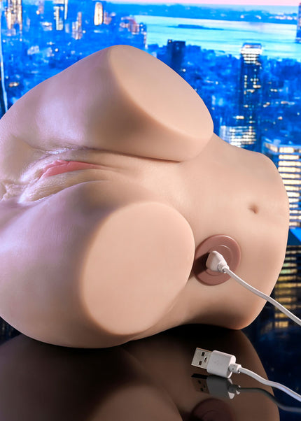 Zero Tolerance LETS GET READY TO RUMBLE - Flesh USB Rechargeable Vibrating Doggy Style Torso Masturbator