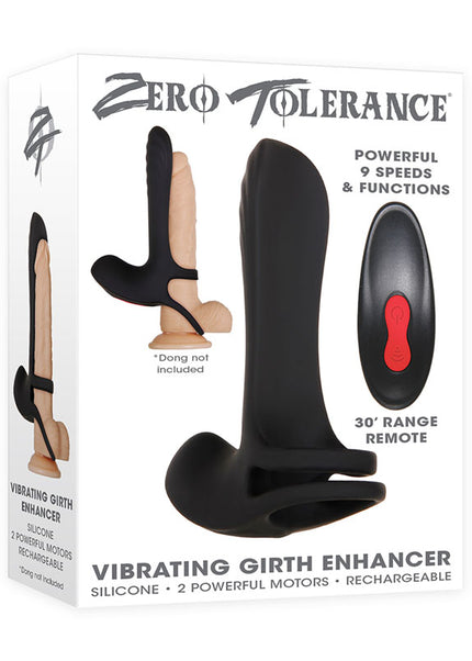 Zero Tolerance Vibrating Girth Enhancer - Black USB Rechargeable Sleeve with Wireless Remote