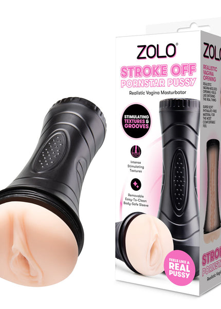 Zolo STROKE OFF Pornstar Pussy - Flesh Vagina Stroker