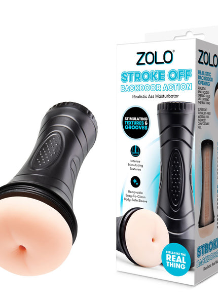 Zolo STROKE OFF Backdoor Action - Flesh Anal Stroker