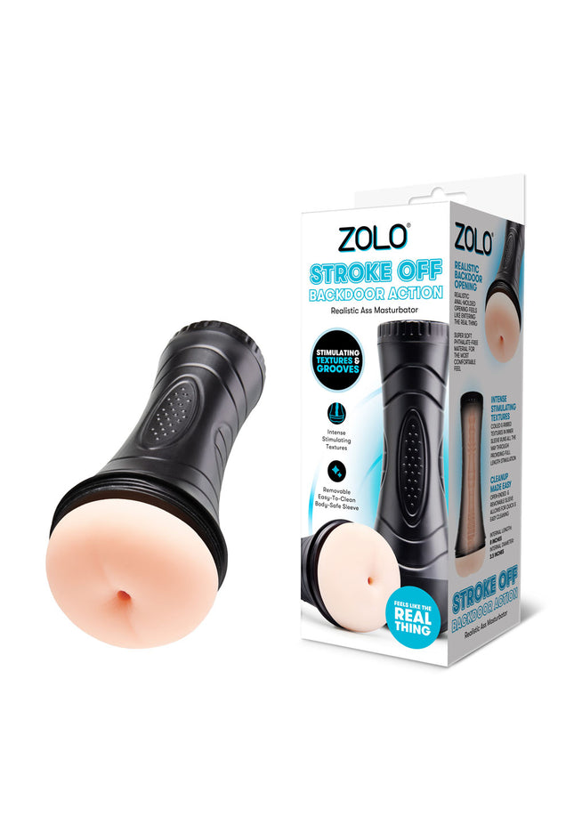 Zolo STROKE OFF Backdoor Action - Flesh Anal Stroker