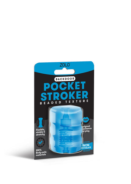 Zolo Backdoor Pocket Stroker - Blue Mini Stroker