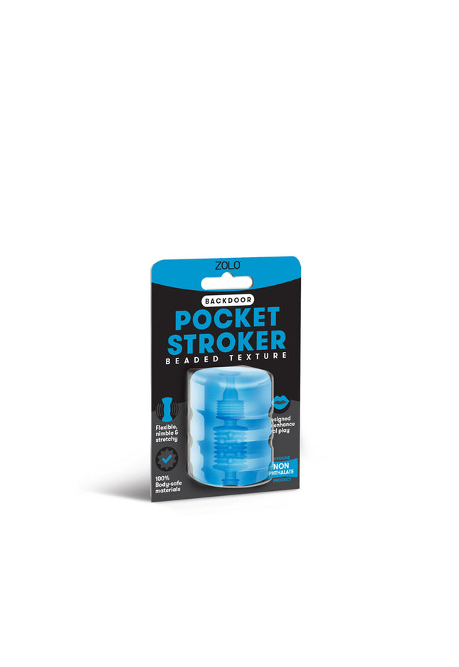 Zolo Backdoor Pocket Stroker - Blue Mini Stroker