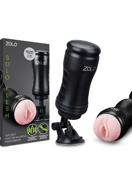 Zolo Solo Flesh - Flesh Vagina Stroker with Suction Base