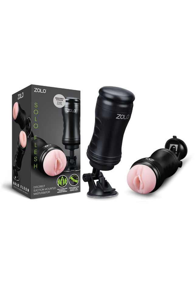Zolo Solo Flesh - Flesh Vagina Stroker with Suction Base