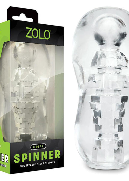 Zolo Gripz - Spinner - Clear Stroker Sleeve