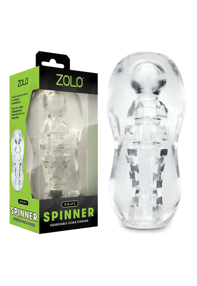 Zolo Gripz - Spinner - Clear Stroker Sleeve