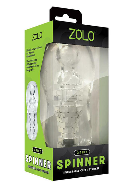 Zolo Gripz - Spinner - Clear Stroker Sleeve