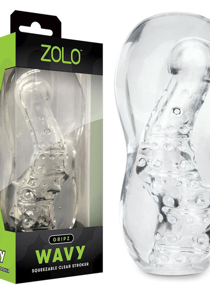 Zolo Gripz - Wavy - Clear Stroker Sleeve