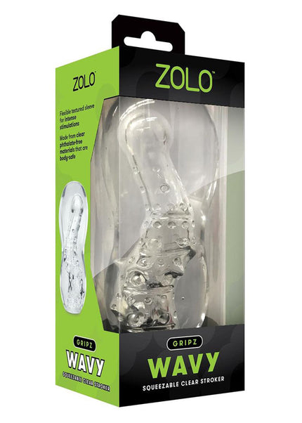 Zolo Gripz - Wavy - Clear Stroker Sleeve